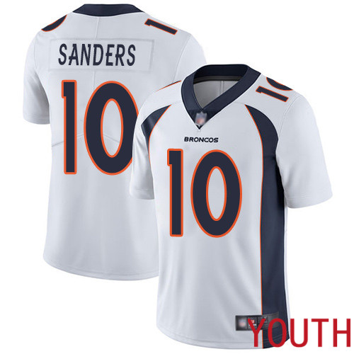 Youth Denver Broncos 10 Emmanuel Sanders White Vapor Untouchable Limited Player Football NFL Jersey